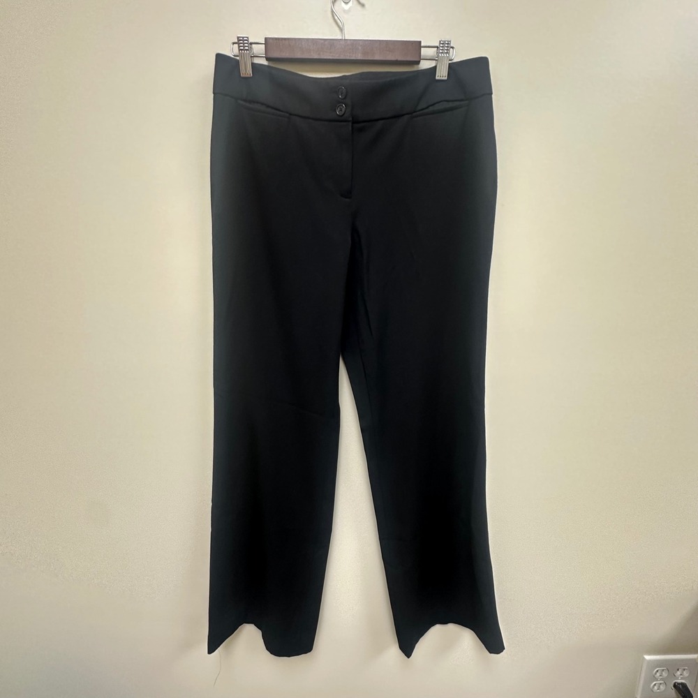 Talbots Signature Flare Black Dress Pants Womens Size 10 Flared Leg Trousers